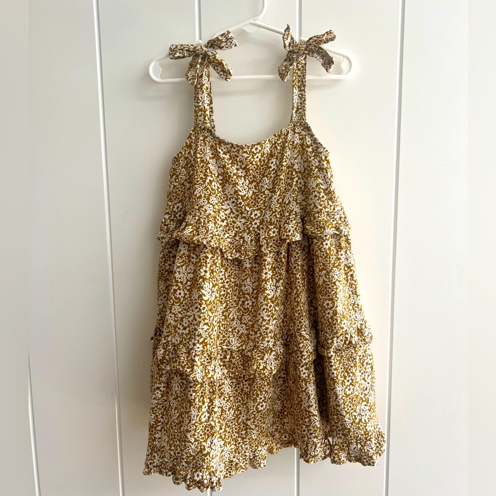 Rylee & Cru Ruffle Swing Dress - Brown Floral